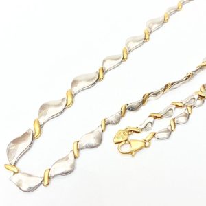 Pt850 K18 コンビ ネックレス