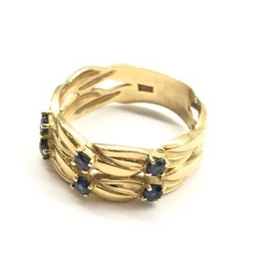 K18 18金 サファイア リング