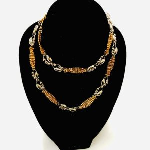 K18/Pt850 ハーフネックレス