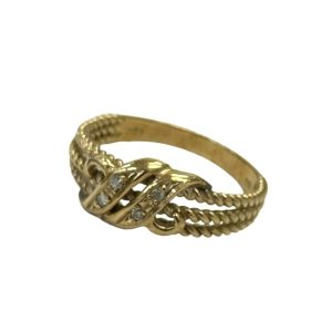 K18 18金 メレダイヤリング