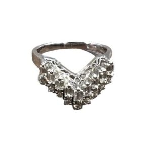 Pt900　メレダイヤ付きリング