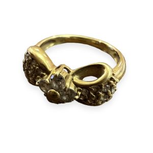 K18　メレダイヤ付きリング　