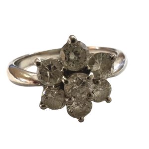 Pt900　メレダイヤ付きリング　