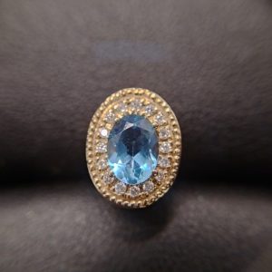 K18ブルートパーズネックレストップ