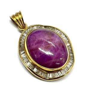 K18 ルビー付き トップ