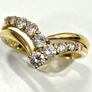 K18 メレダイヤ付きリング