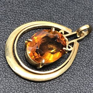 K18シトリンネックレストップ