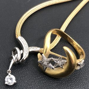 K18/Pt900リング / ネックレス