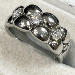 Pt900 ダイヤモンド付き プラチナリング