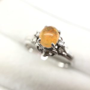 Pt900 シトリン リング