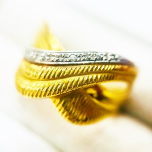 K18 Pt900 メレダイヤリング