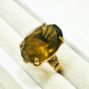 K18 スモーキークオーツリング