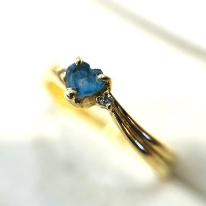 K18 サファイア メレダイヤ リング