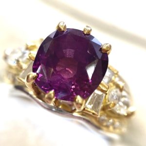 K18 PT900 アメジストリング