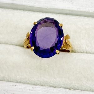 K18 アメジスト付き リング