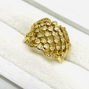 K18 メレダイヤモンド0.37ct付き リング