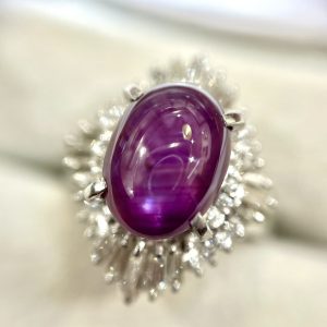 Pt900 スタールビーリング 3.07ct