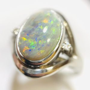 オパール Pt900 リング プラチナ