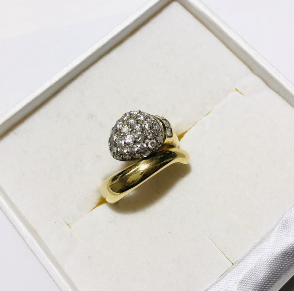 K18　ダイヤモンド付き　リング　指輪