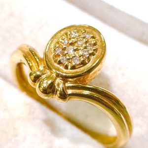 K18(18金) メレダイヤリング