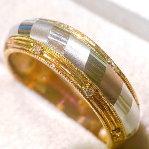 K18/Pt850(18金プラチナ850) メレダイヤリング