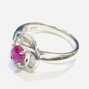 Pt850 プラチナ850 リング ルビー ダイヤモンド