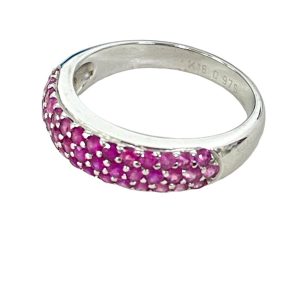 K18WG サファイア付きリング