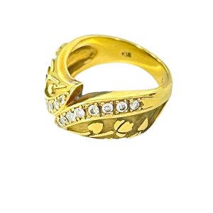 K18 メレダイヤ付きリング