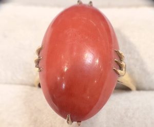 K18 18金 珊瑚 サンゴ リング