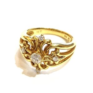 K18 リング メレダイヤ 0.31ct