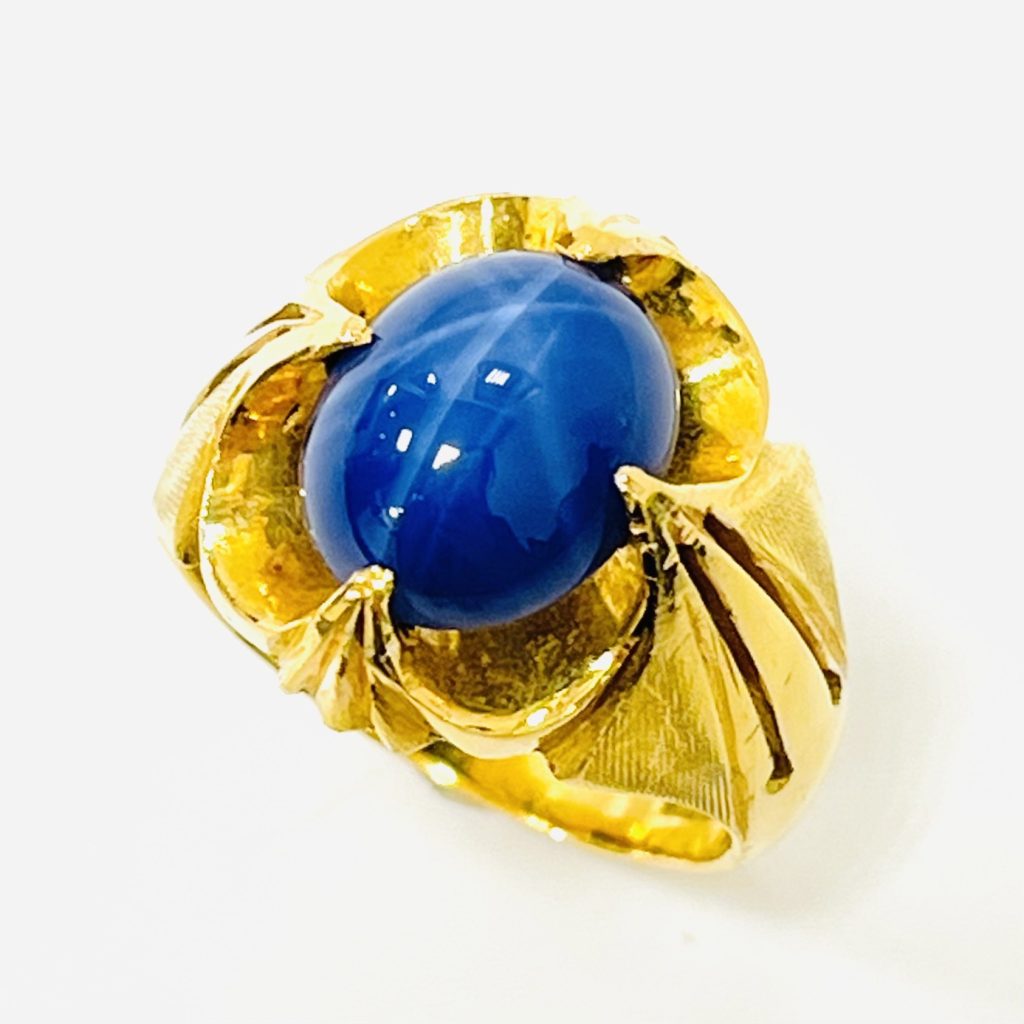 RA-299)PTスターサファイアリング(2，83ctD 0，28ct)#12 （K22 スター  