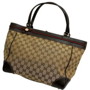 GUCCI　257061　ハンドバッグ　GGキャンバス　シェリーライン