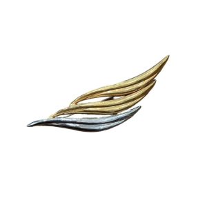 K18 Pt900 18金 プラチナ コンビ ブローチ