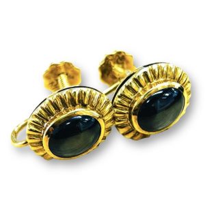 K18 オニキス イヤリング