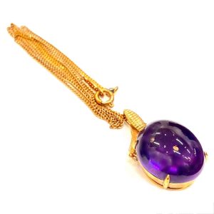 K18 アメジスト付きネックレス