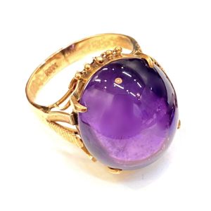 K18 アメジスト付きリング