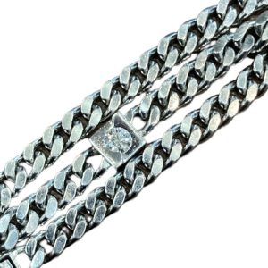Pt900 プラチナ 喜平ブレスレット ダイヤモンド