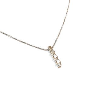 Pt900 メレダイヤ付き ネックレス