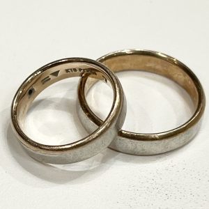 Pt900 K18 18金 サファイア ペアリング