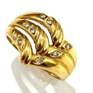 K18 メレダイヤ付きリング