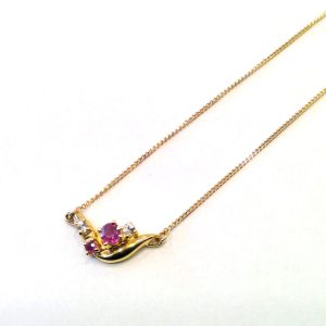 K18 ルビーネックレス