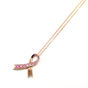 K18 ピンクサファイア ネックレス