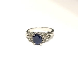 Pt900 プラチナ サファイア リング