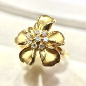 K18(18金) メレダイヤリング