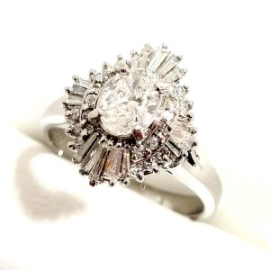 Pt900 プラチナ ダイヤモンドリング 指輪 アクセサリー