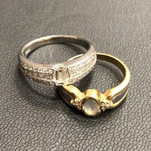 K18 Pt900 リング / ダイヤ