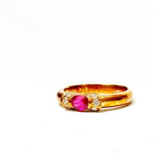 K18 金 ルビー リング