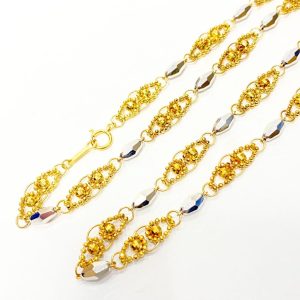 K18 Pt850 金 プラチナ コンビ ネックレス
