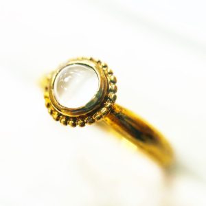 K18 ムーンストーンリング