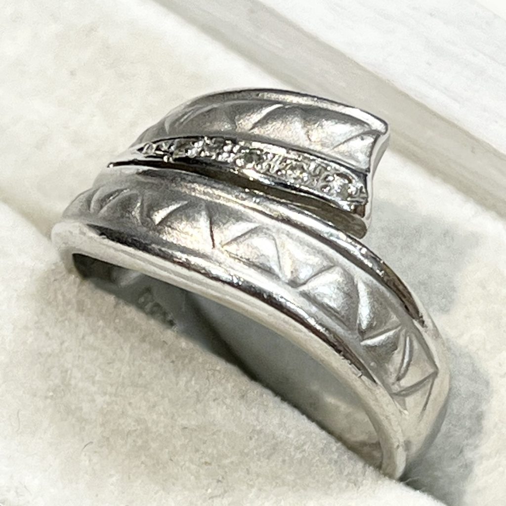 Pt900 プラチナ 白金 メレダイヤモンド リング 指輪